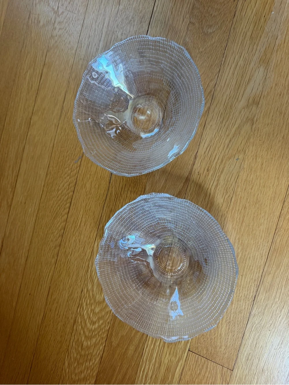 Zara Home Set of 2 Textured Irregular Rim Salad Bowls